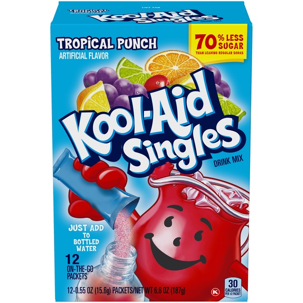 KoolAid Singles SugarSweetened Tropical Punch Powdered Soft Drink (6.