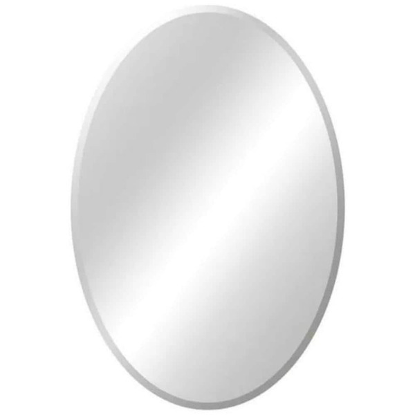 Glacier Bay 21 In. W X 31 In. H Oval Frameless Classic Wall Bathroom Vanity Mirror