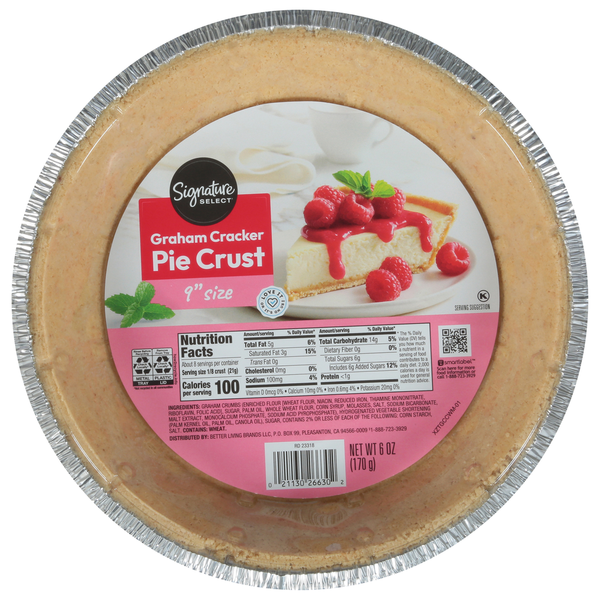Signature SELECT Pie Crust, Graham Cracker, 9 Inch Size