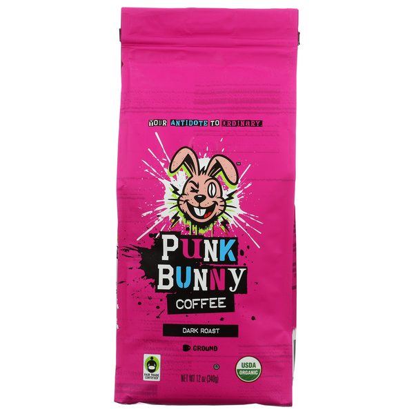 Punk Bunny Coffee Father Of All Organic Dark Roast Ground