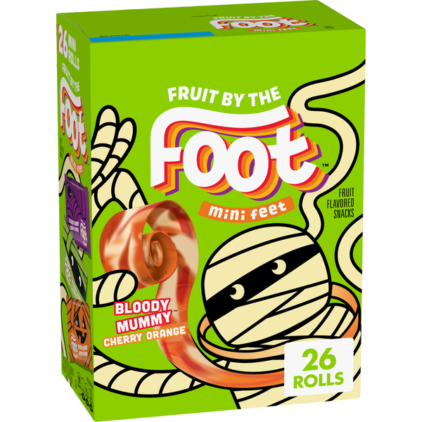 Fruit by the Foot Mini Feet Bloody Mummy Fruit Flavored Snacks