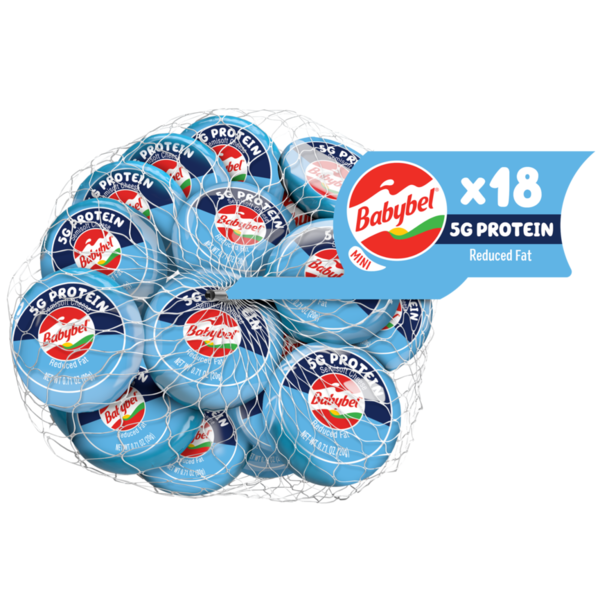 Babybel Reduced Fat Snack Cheese, 18Ct