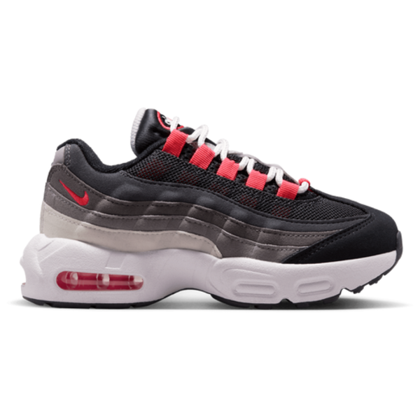 Nike Boys' Preschool Air Max 95 Shoe, Size 12 - Anthracite/Solar Red