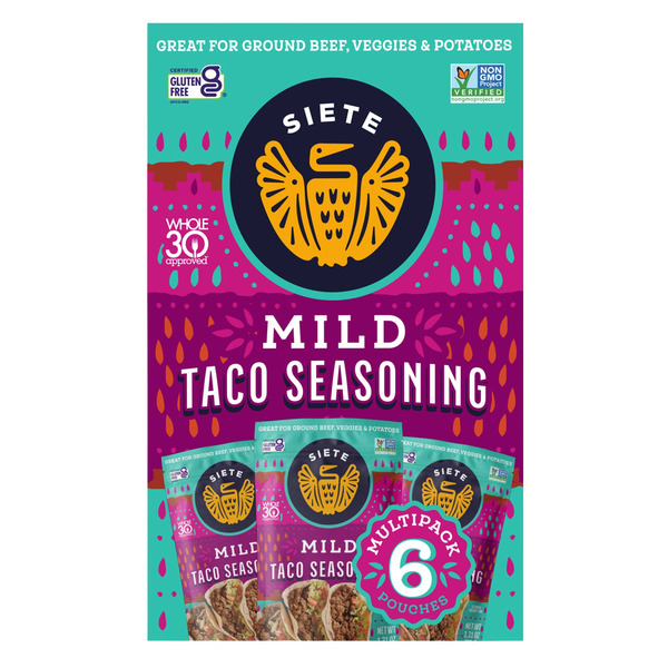 Siete Mild Taco Seasoning 1.31 oz, 6-count