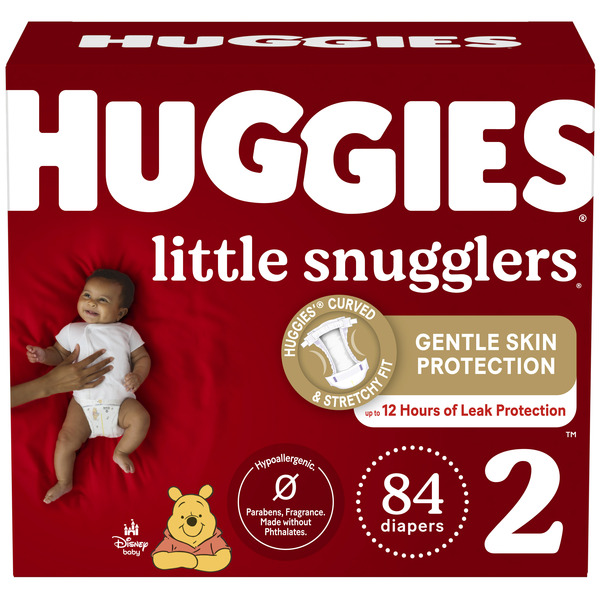 Huggies Little Snugglers Baby Diapers, Size 2 (12-18 lbs)