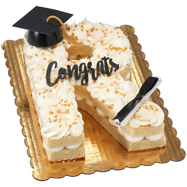 Graduation Letter Cutout Signature Cake With Buttercream Icing Same-Day ...