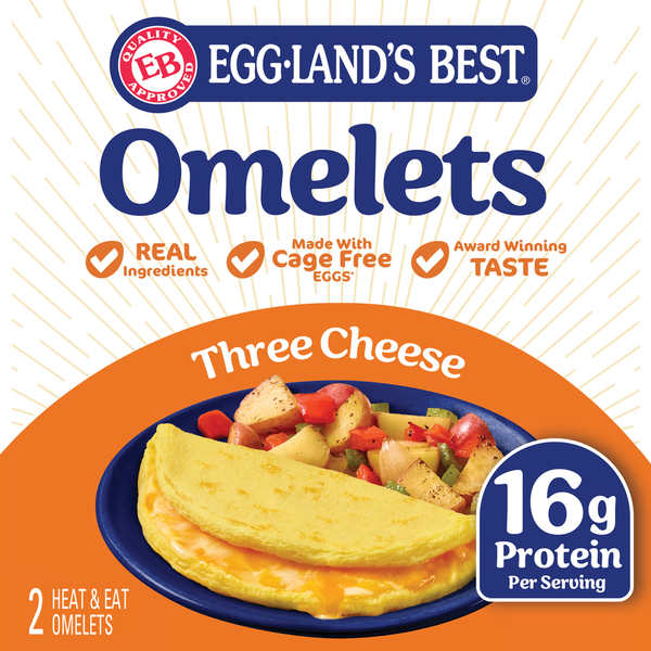 Eggland's Best Three Cheese Frozen Omelet, 2 count
