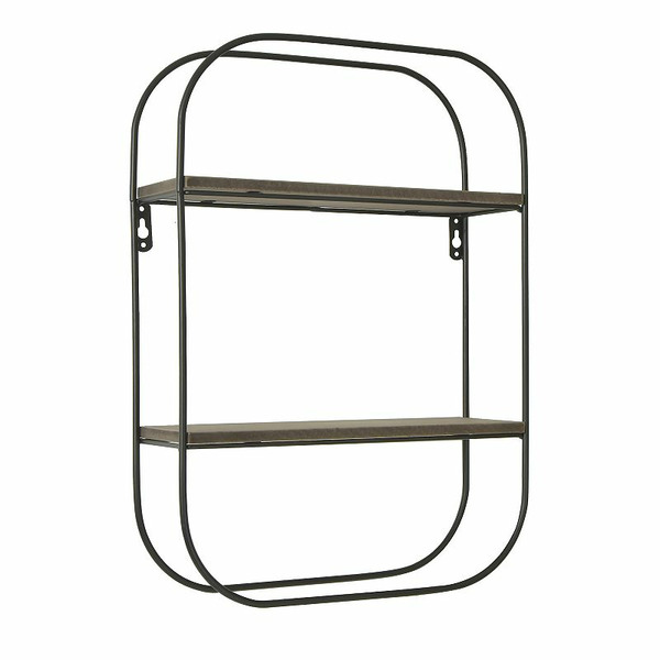 Belle Maison 2-Tier Wall Shelf, Black
