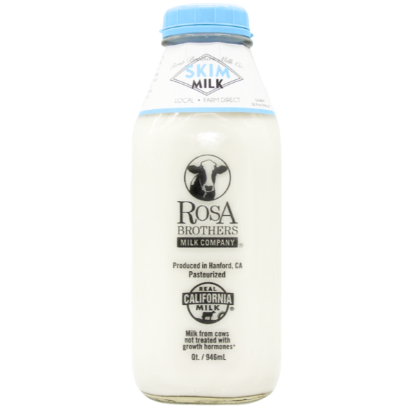 Rosa Brothers Milk Co. Skim Milk, Glass Bottled Same-Day Delivery or