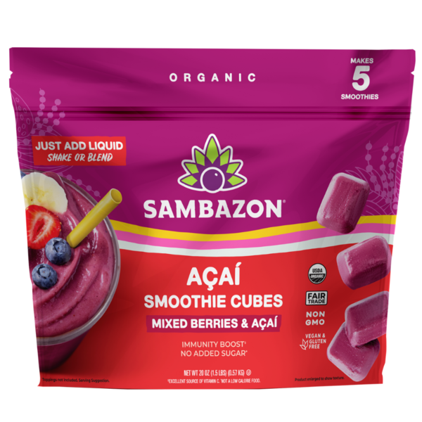 Sambazon Açaí Smoothie Cubes, Mixed Berries & Açaí Same-Day