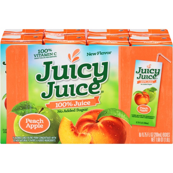 Juicy Juice Peach Apple 100 Juice (6.75 fl oz) Instacart
