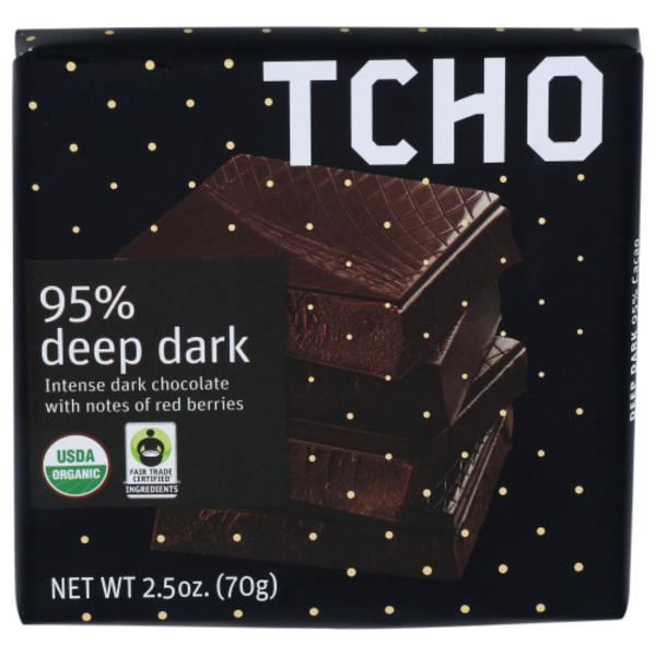 TCHO Organic 95% Deep Dark Chocolate Bar Same-Day Delivery or