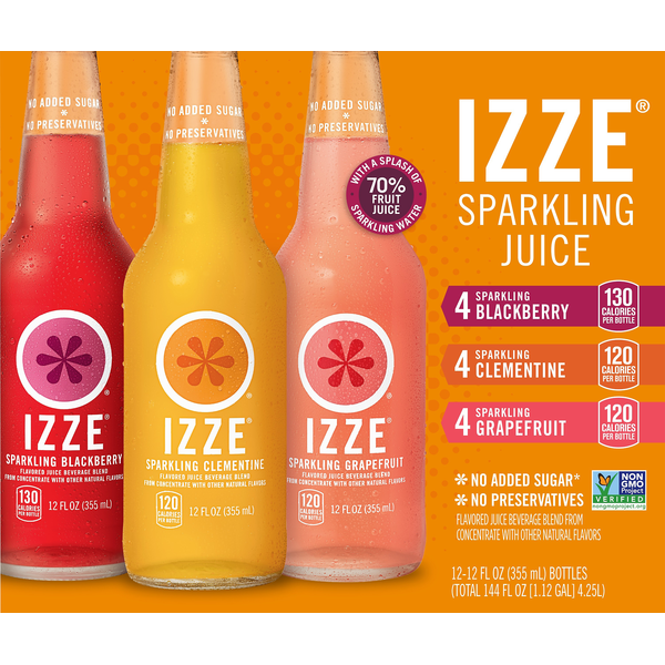 Izze Variety Pack Sparkling Juice (144 fl oz) Instacart