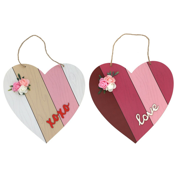 Valentine's Day Heart with 3D Flower, x 12 in Same-Day