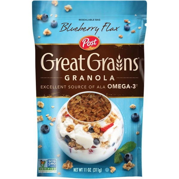 Post Great Grains Blueberry Flax Granola Oz From Jewel Osco Hot Sex
