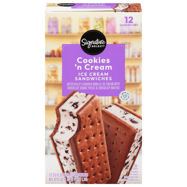 Signature SELECT Cookies 'n Cream Ice Cream Sandwiches