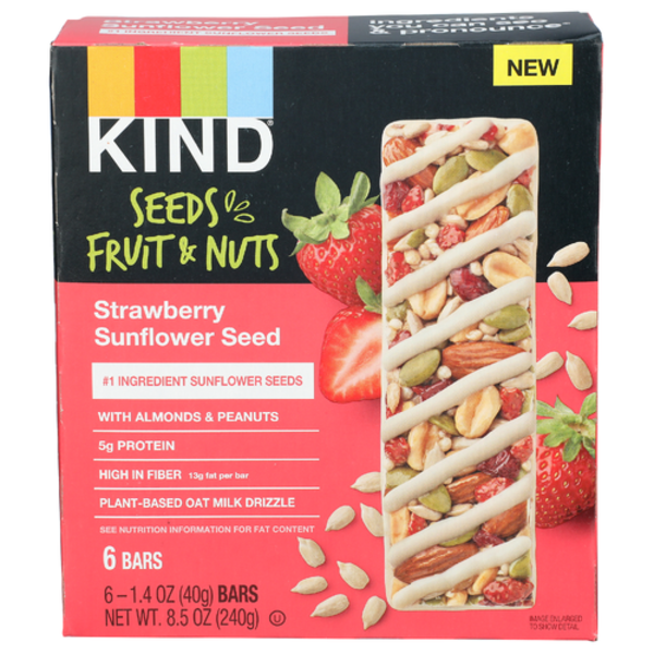 Kind Strawberry Sunflower Seed Bar 6 Pack Case