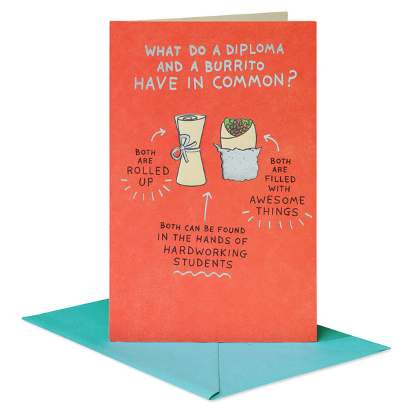 American Greetings American Greetings Funny Graduation Card for Any  Graduate (Burrito Diploma) Same-Day Delivery or Pickup | Broulim's  Supermarket