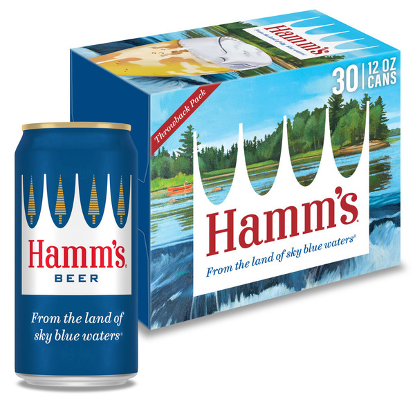 Hamm's American-Style Lager Light Beer, 30 Pack, 12 fl oz Cans