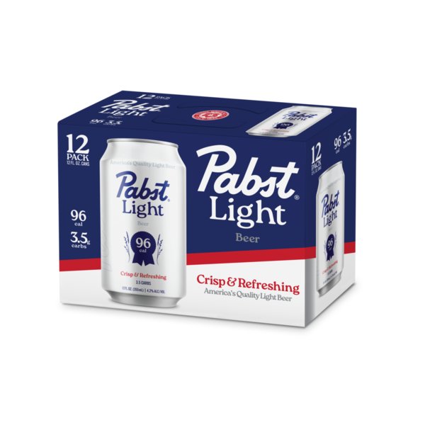 Pabst Blue Ribbon Light Beer, 12 Pack, 12 fl oz Cans Same-Day
