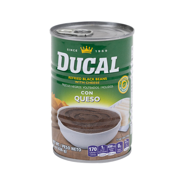 Ducal Refried Black Beans with Cheese