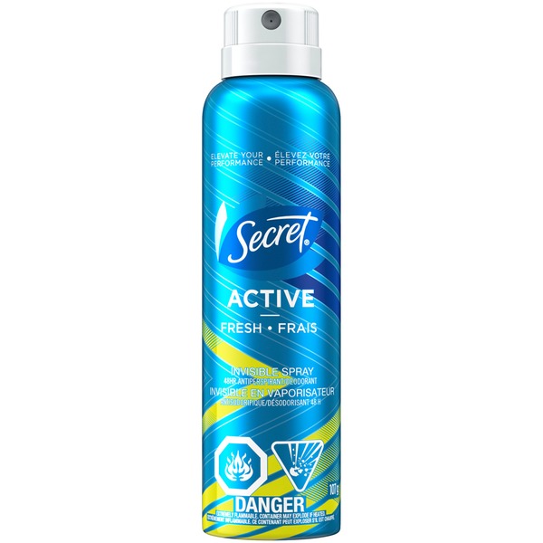 Secret Active Invisible Spray 48HR Fresh Antiperspirant/Deodorant (107