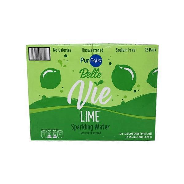 PurAqua Lime Belle Vie Sparkling Flavored Water (12 fl oz) Instacart