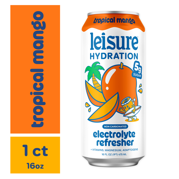 Leisure Hydration Electrolyte Refresher, Tropical Mango