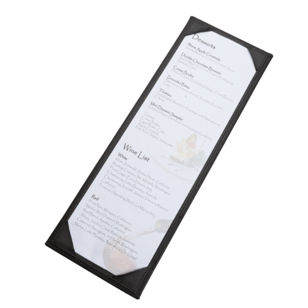 Winco - Single View Bar-Sized Menu Cover