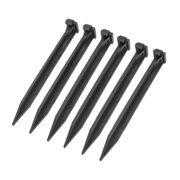 Vigoro 9 In. Outdoor Plastic Stakes, Durable Landscape Anchors For Yard And Garden (6-pack)