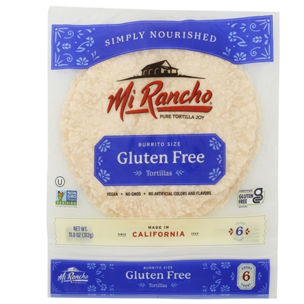 Mi Rancho Tortillas Burrito Size Gluten Free Tortillas 6 Count