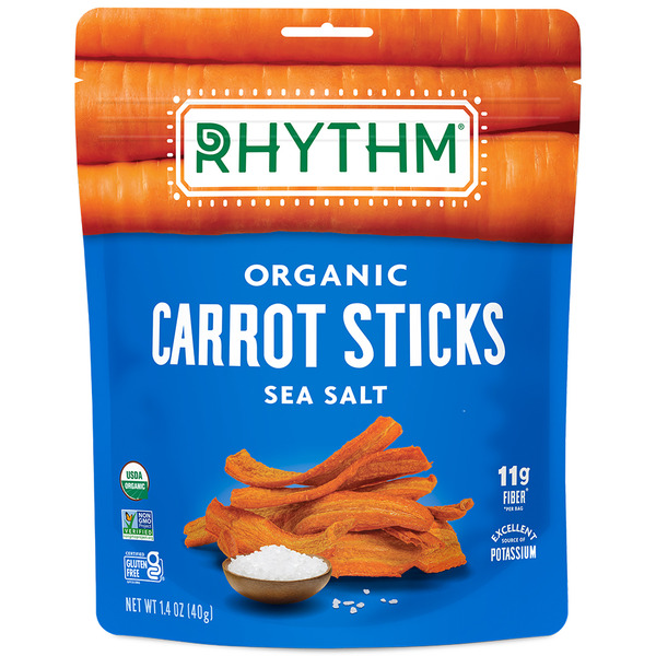 Rhythm Superfoods Organic Carrot Sticks Sea Salt Same-Day Delivery