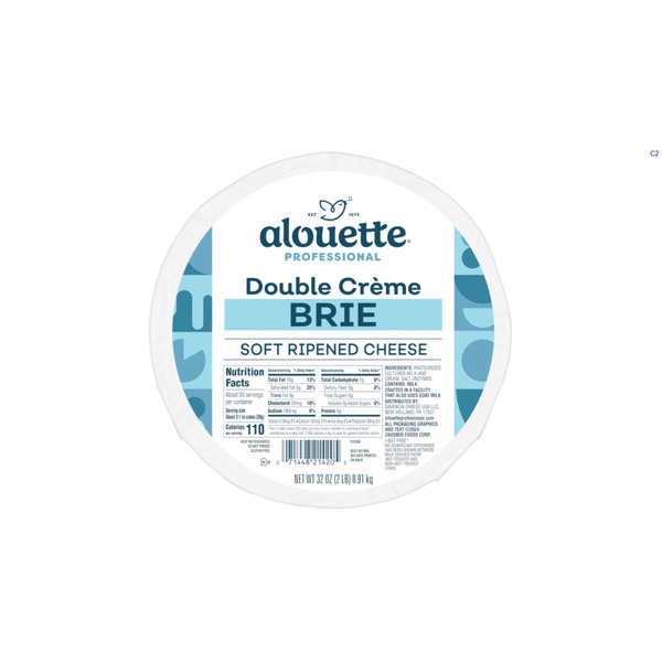 Alouette - Double Creme Brie Soft Ripened Cheese - 2 lbs