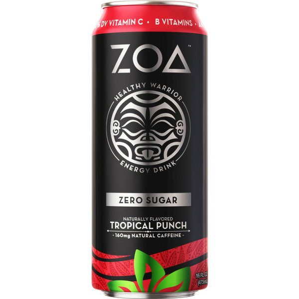 Zoa Tropical Punch Zero Sugar Energy Drink Same-Day Delivery or