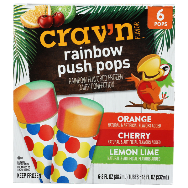 Crav'n Flavor Cravn Rainbow Sherbet Push Up Same-Day Delivery or