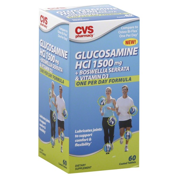 CVS Glucosamine HCl, 1500 mg, +Boswellia Serrata & Vitamin D3, Coated