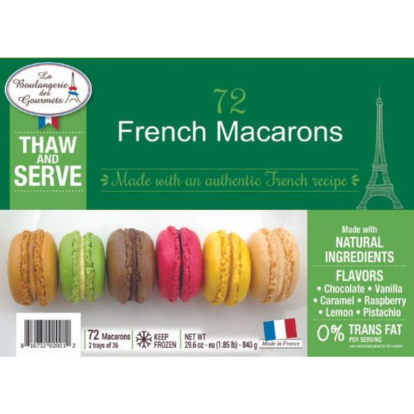 Frozen La Boulangerie des Gourmets - French Macarons - 72 ct