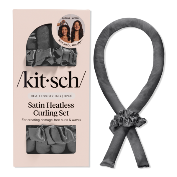 Kitsch Heatless Curling Set - Satin - Charcoal