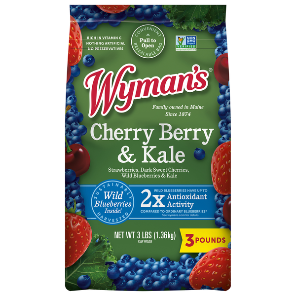 Wyman's Cherry Berry with Kale Frozen Fruit Same-Day Delivery or