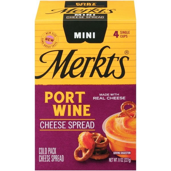 Merkts Port Wine Cold Pack Cheese Spread Cups (4 ct) Instacart