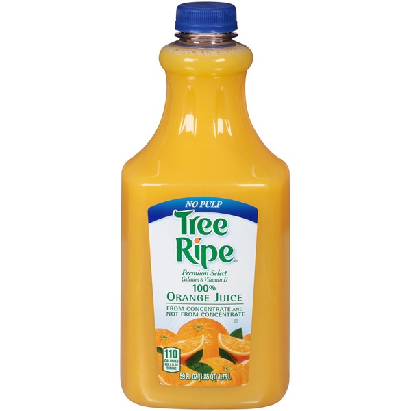 Tree Ripe Calcium & Vitamin D No Pulp 100 Orange Juice (59 fl oz) Instacart