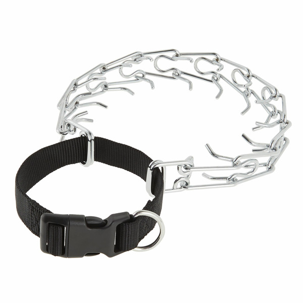 Top Paw Buckle Prong Training Dog Collar - Black