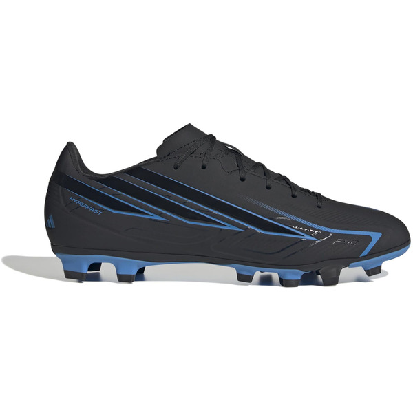 adidas F50 Hyperfast Club FG/MG Soccer Cleats, Size M9.0/W10.0, Medium/D - Black/Blue