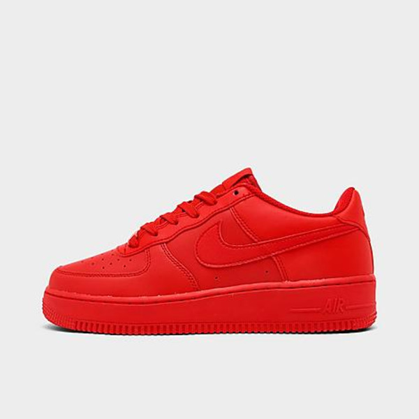 Nike Big Kids' Air Force 1 Low Casual Shoes, Size 6 - Red