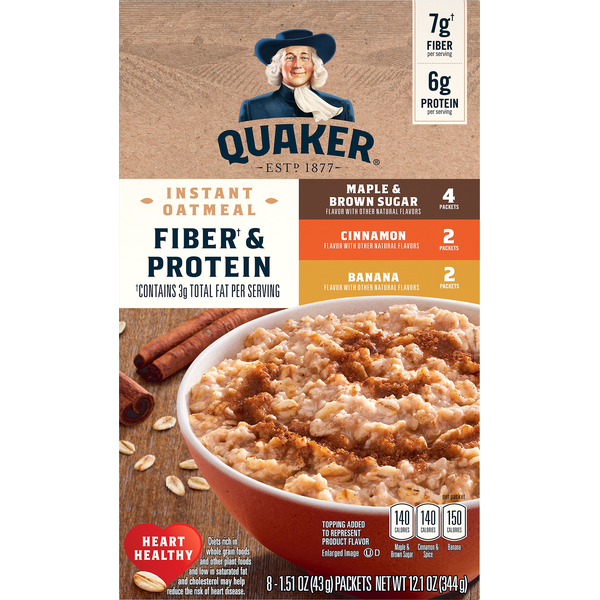 Quaker Instant Oatmeal Weight Control Variety Pack (12 oz) Instacart
