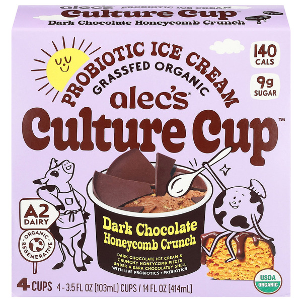 Wegmans alec's ice cream Culture Cup Probiotic Ice Cream, Dark