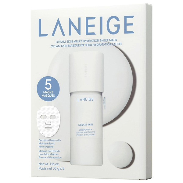 LANEIGE Cream Skin Milky Toner Sheet Mask with Ceramides & Peptides