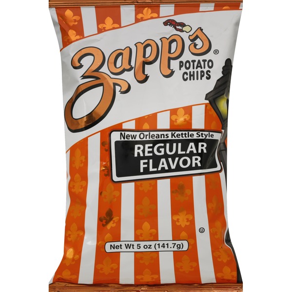 Zapp's New Orleans Kettle Style Potato Chips Regular Flavor (5 oz