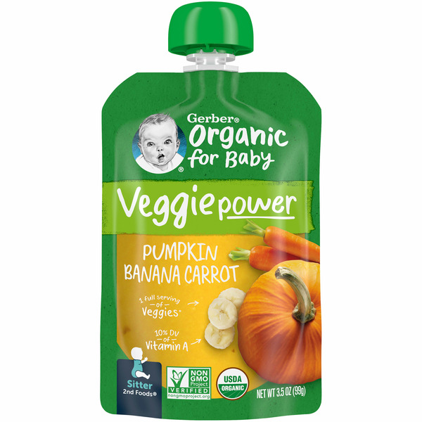 Gerber Organic Pumpkin Banana Carrot Baby Food