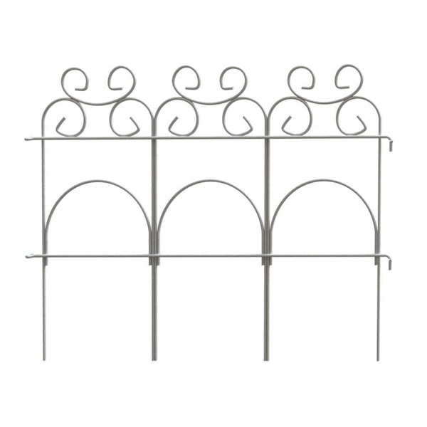 Garden Accents 8-ft x 14-in 5 -Pack White powder coated Steel Landscape edging bundle with stakes